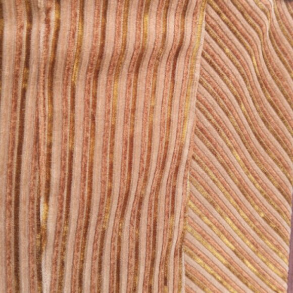 FREE PEOPLE | Gold Ribbed Velvet Slim Fit Pull-On Flare Pants 70s Festival M - Picture 10 of 14